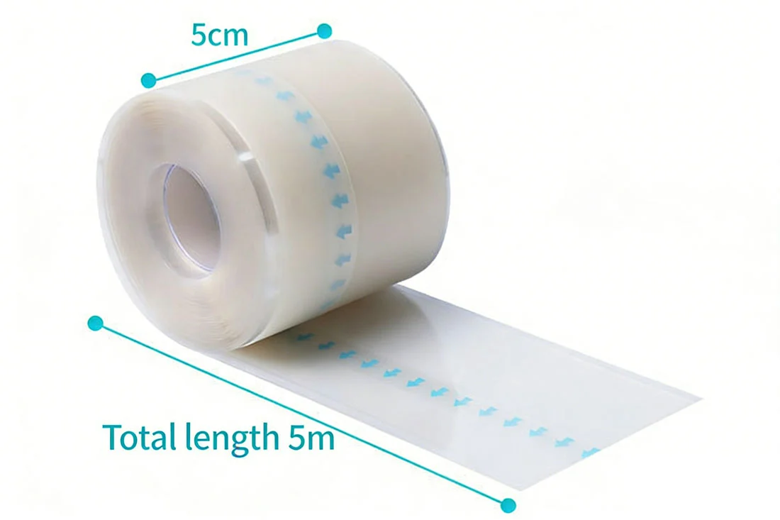 Non Bordered Hydrocolloid Dressing Roll For Traumatic Wounds
